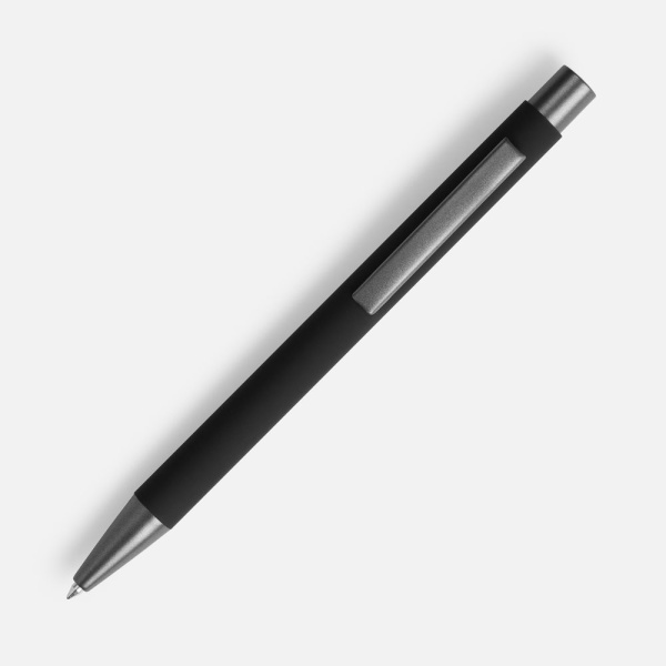 Ручка шариковая Atento Soft Touch, черная, 13,5х0,9 см