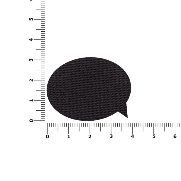 Наклейка тканевая Lunga Bubble, M, черная, 3х4 см