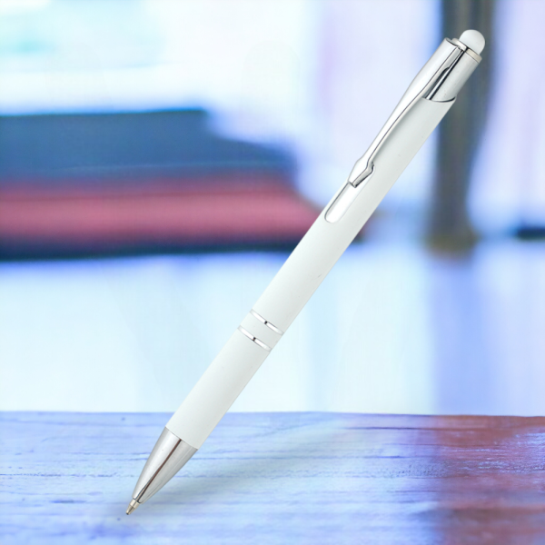 Ручка металлическая Ingrid софт-тач / Авторучка со стилусом