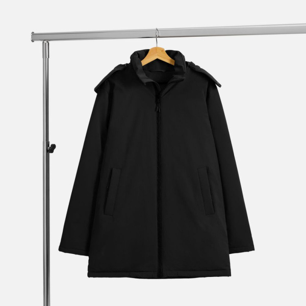 Куртка-парка унисекс Sfera, черная, S–4XL