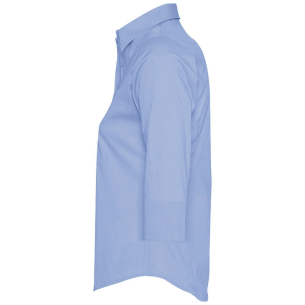 Рубашка женская с рукавом 3/4 Effect 140, голубая, XS–XXL