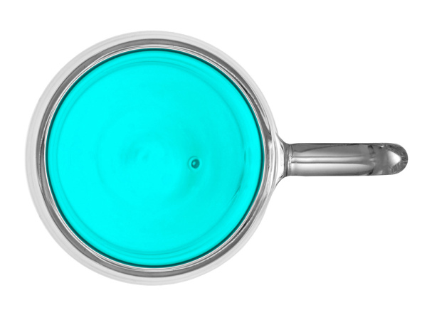 Кружка с двойными стенками и градиентом «Fog», Цвет бирюзовый