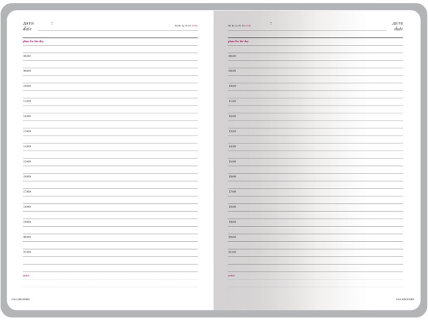 Ежедневник недатированный А5 «Sidney Nebraska» с серебряным срезом, Размер A5, Цвет серый