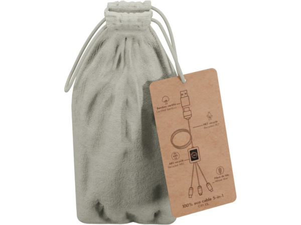 Кабель для быстрой зарядки на 2,4 А с двумя светящимися логотипами, Цвет светло-коричневый