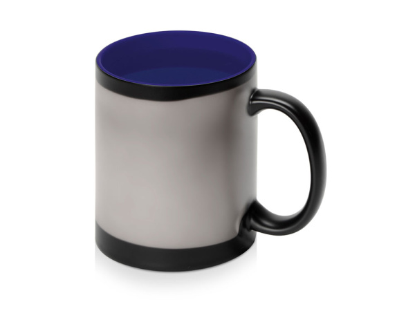 Кружка-хамелеон «Surprise» матовая, Цвет черный матовый/синий глянцевый