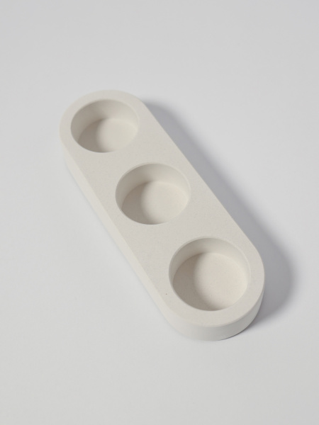 Тройной - Подсвечник декоративный из гипса, арт. g002003