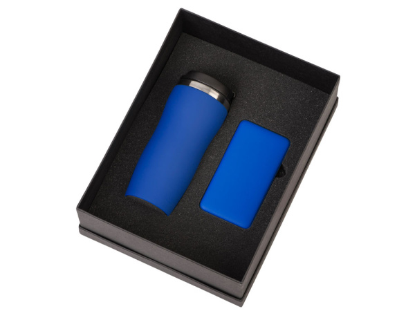 Подарочный набор "COLOR IT" c термокружкой и повербанком, Размер 5000 mAh, Цвет синий