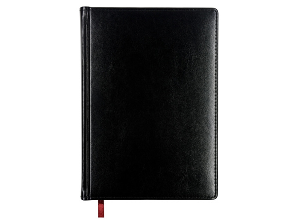 Ежедневник недатированный А5 «Sidney Nebraska» с белым срезом, Размер A5, Цвет черный