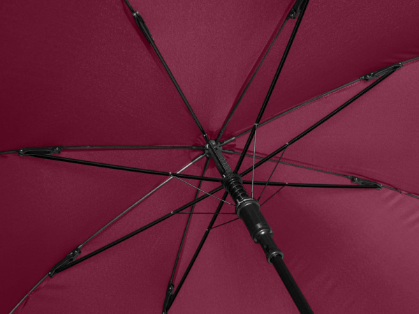 Зонт-трость Reviver с куполом из переработанного пластика, Цвет бордовый