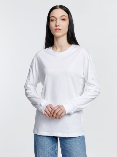 Футболка унисекс с длинным рукавом Pioneer LSL, белая, XS–4XL