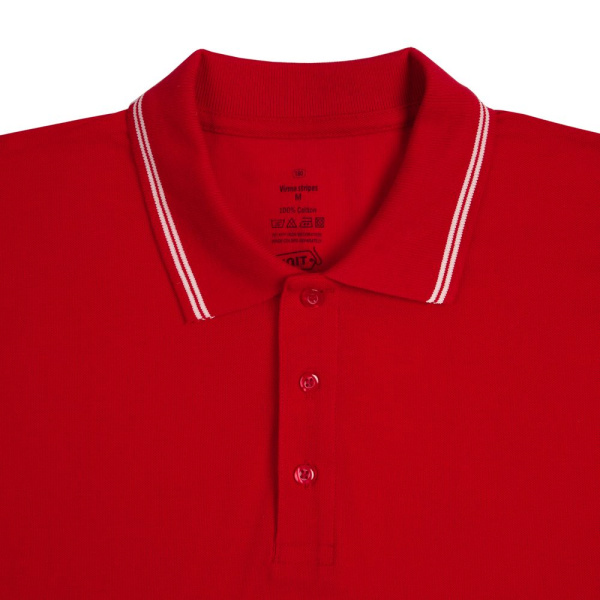 Рубашка поло Virma Stripes, красная, S–3XL