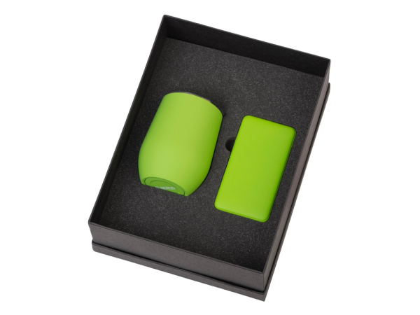 Подарочный набор «COLOR IT» с термокружкой и повербанком, Размер 5000 mAh, Цвет зеленое яблоко