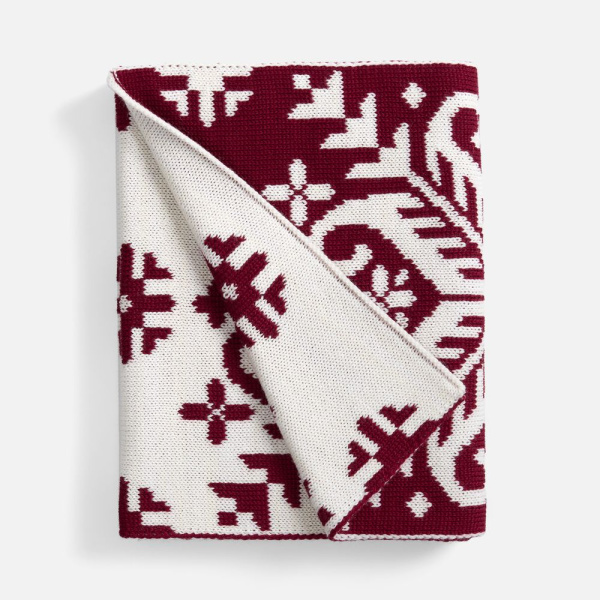 Шарф Wintertude L, красный с белым, 27х180 см