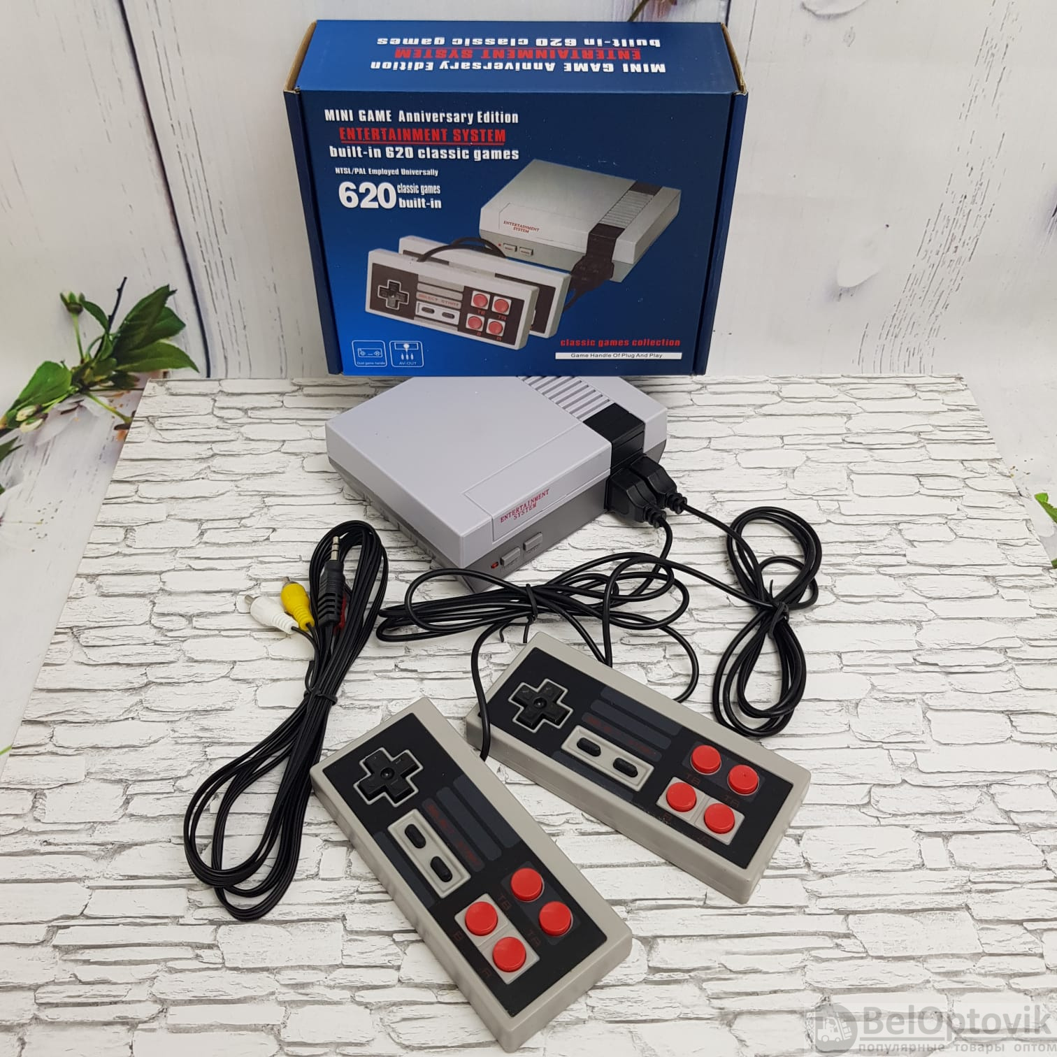 Игровая приставка Entertainment system Денди мини 620 игр (Dendy 8-bit Mini  Game Anniversary) (арт: ig-6523) от 530 ₽ рублей оптом в Москве