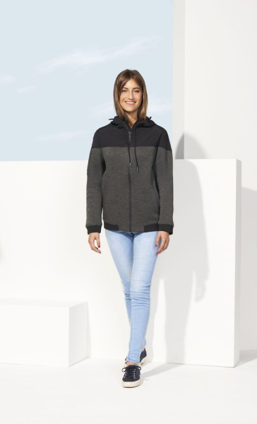 Куртка унисекс Voltage, серый меланж с темно-синим, XS–3XL