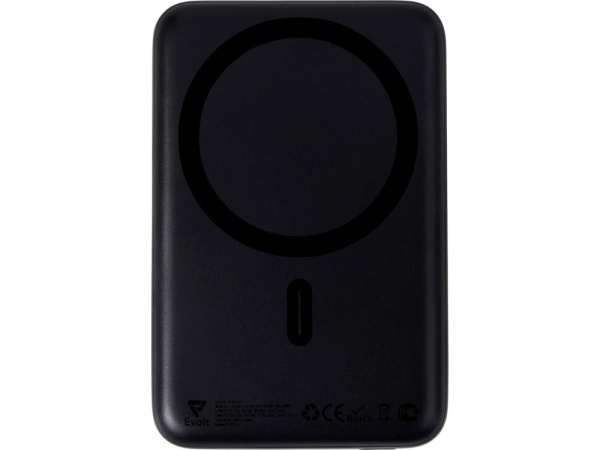 Магнитный внешний беспроводной аккумулятор «Polarix», QC/PD, 10000 мАч, Цвет черный