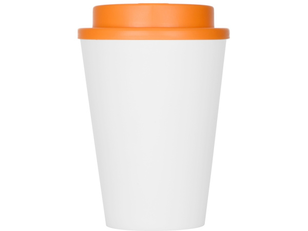 Пластиковый стакан с двойными стенками «Take away», Цвет белый/оранжевый