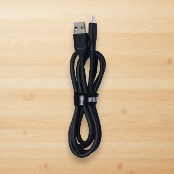 Кабель USB MRM G11 USB-Type-C, силиконовый, длина 1000мм, черный