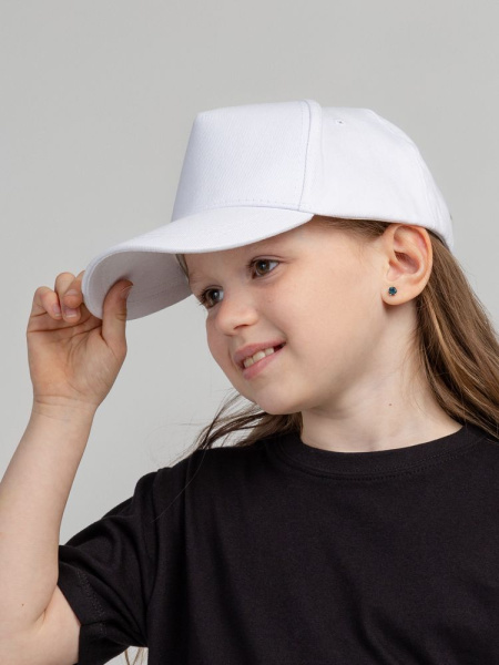 Бейсболка детская Standard Kids, белая, 52-54