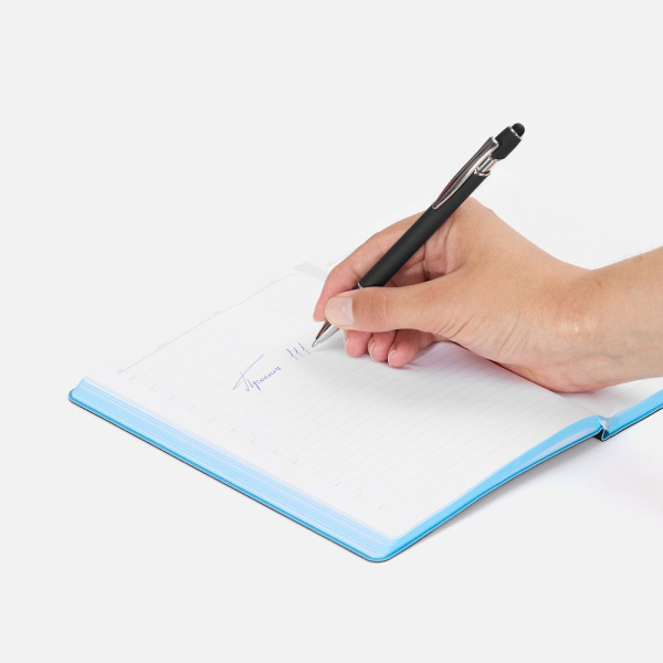 Ручка шариковая Pointer Soft Touch со стилусом, черная, 14,3х1 см