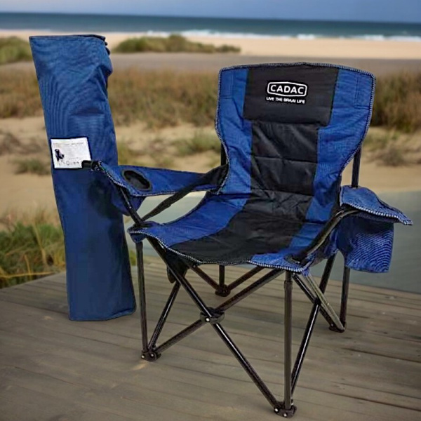 Многофункциональное крепкое складное кресло с термосумкой и карманом и закрепленное к зонту "CADAC"