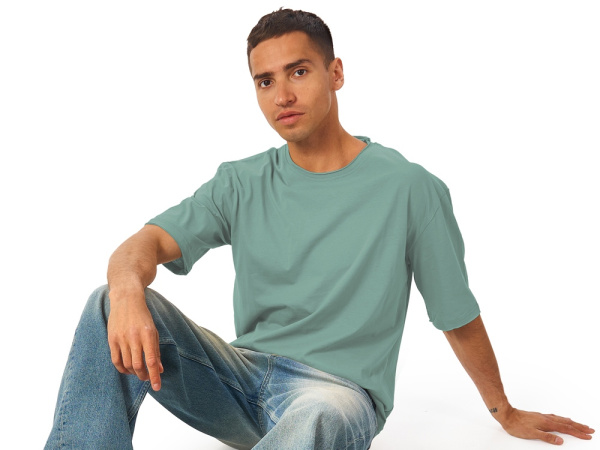 Футболка оверсайз «Liyon» унисекс, Размер XS-S, Цвет пыльно-бирюзовый