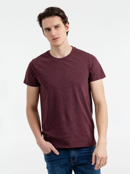 Футболка мужская Regent Fit 150, бордовый меланж, XS–XXL
