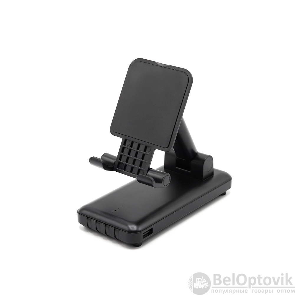 Внешний аккумулятор c подставкой для телефона Hold-Pro 10000mAh, черный
