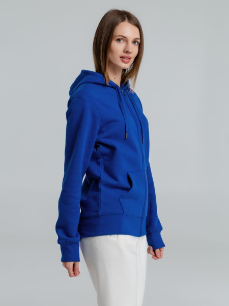 Толстовка на молнии с капюшоном унисекс King, ярко-синяя, XS–4XL