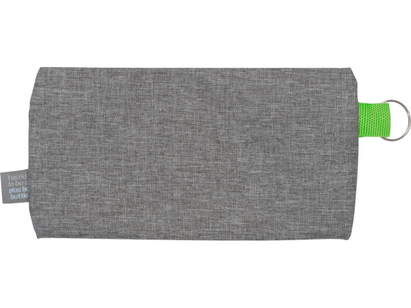 Пенал «Holder» из переработанного полиэстера RPET, Цвет серый/зеленый