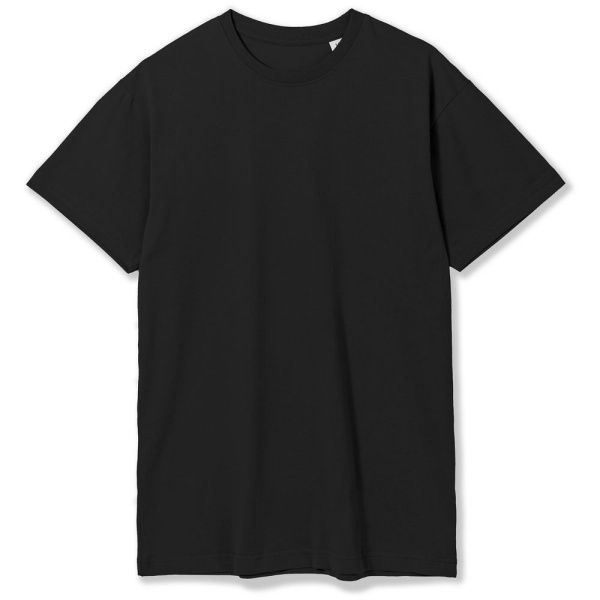 Футболка унисекс T-Bolka 180, черная, S–3XL