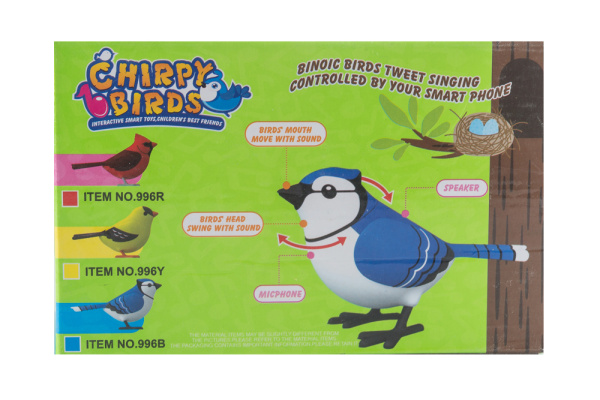 Интерактивная игрушка поющая птичка Chirpy Birds