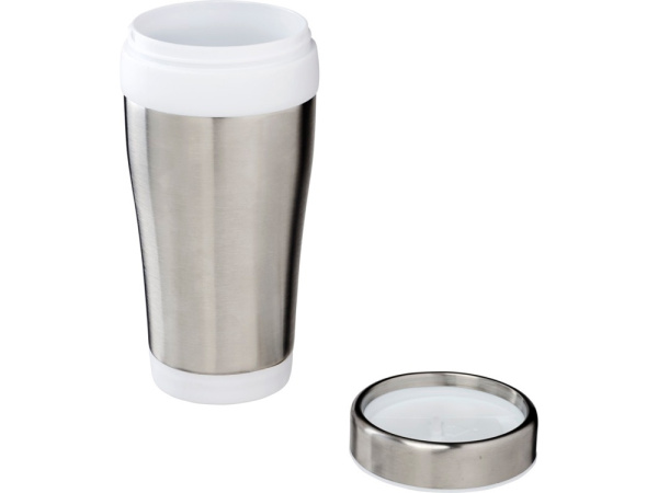 Термокружка «Elwood», 400 мл, Цвет серебристый/белый