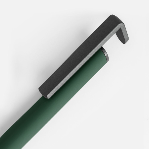 Ручка шариковая Standic с подставкой для телефона, зеленая, 14,5х1,5 см