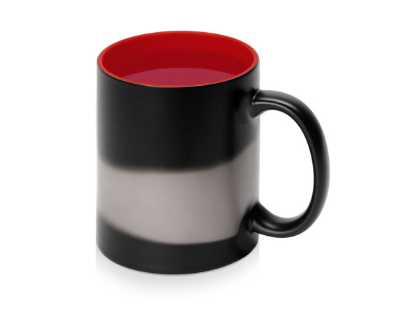Кружка-хамелеон «Surprise» матовая, Цвет черный матовый/красный глянцевый