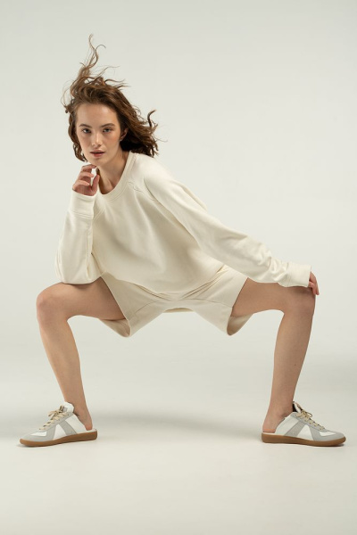 Свитшот унисекс S1, молочно-белый, XS–XXL