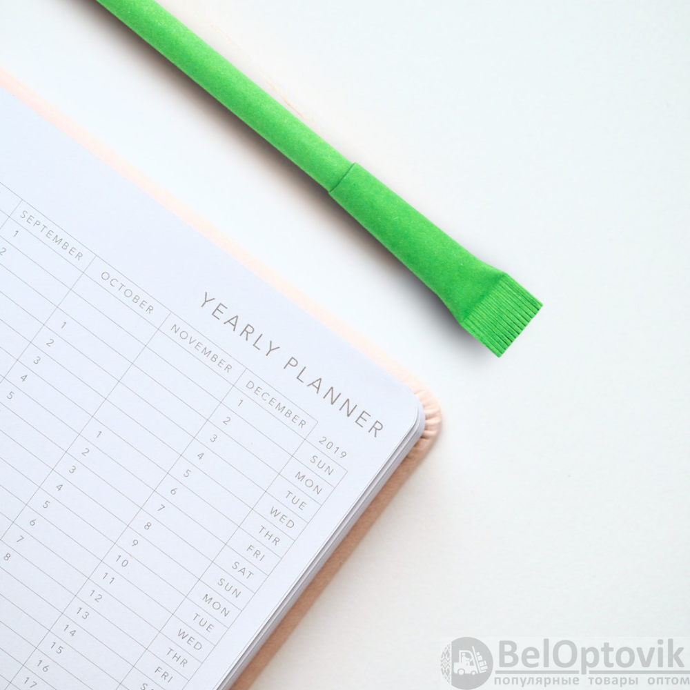 Ручка картонная Greta с колпачком / Экологичная и стильная