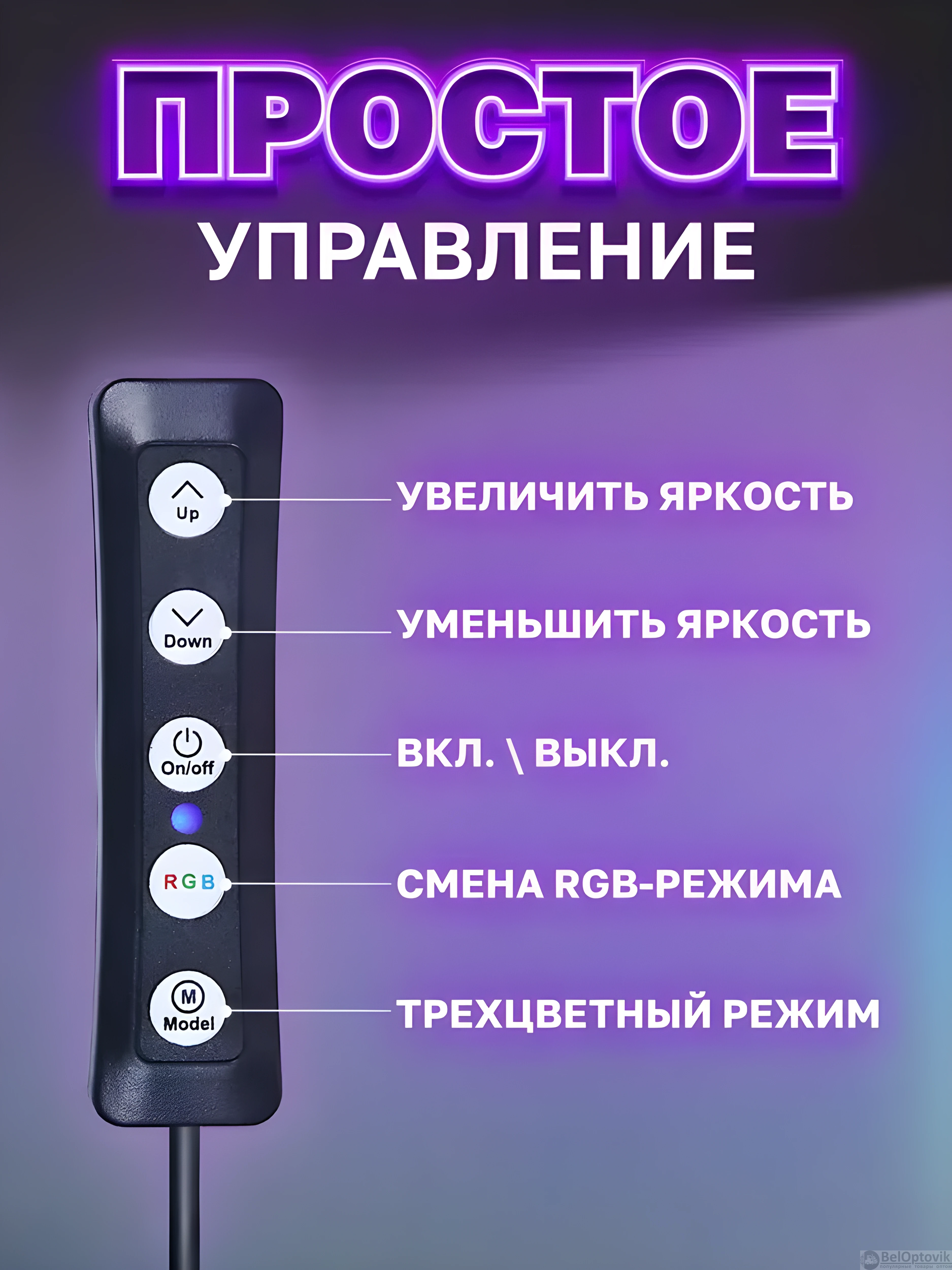 Кольцевая светодиодная лампа, LED-лампа RGB цветная 26 см / Освещение для  мобильной съемки (арт: 827086448) от 483 ₽ рублей оптом в Москве