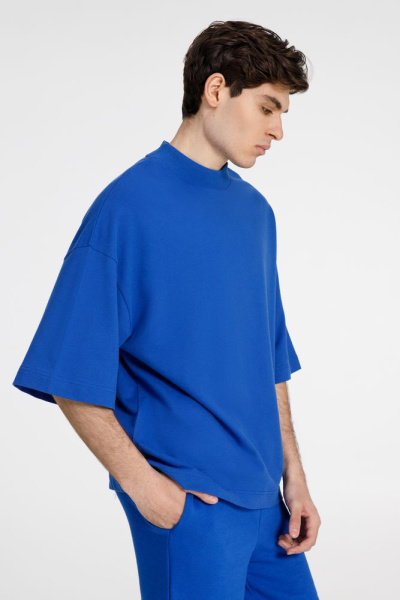 Футболка оверсайз унисекс T9, синяя, XS–XXL