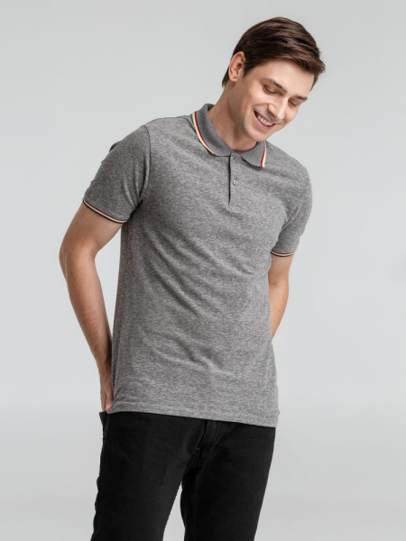 Рубашка поло мужская Paname Men, черный меланж, S–3XL