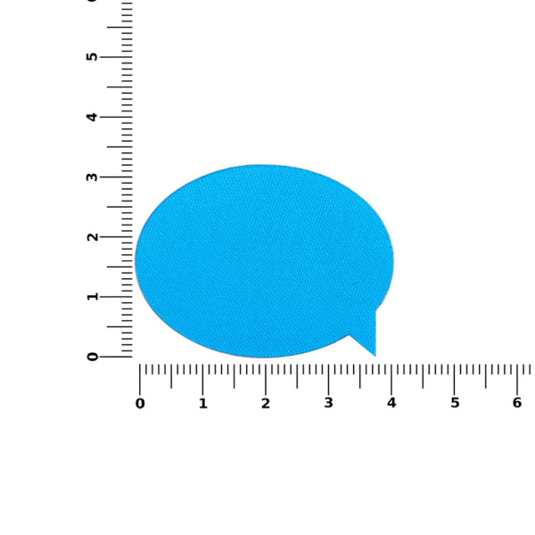 Наклейка тканевая Lunga Bubble, M, голубая, 3х4 см
