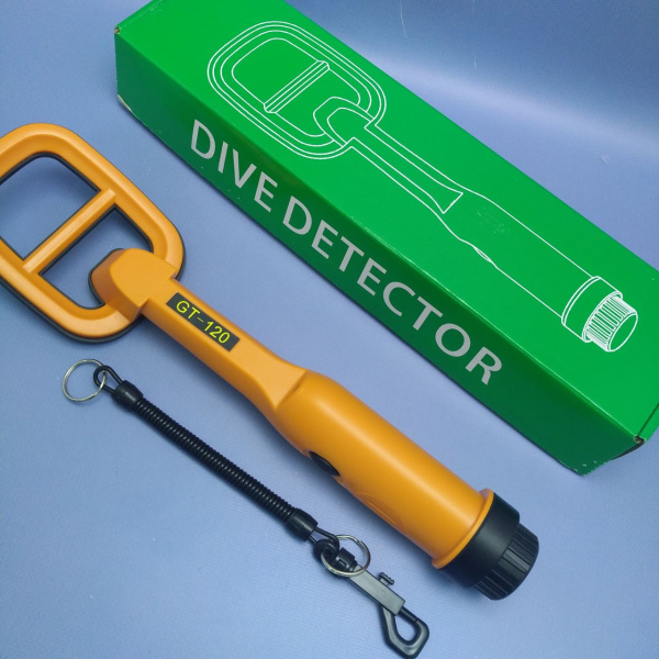 Металлоискатель подводный Dive Detector GT-120 с фонариком, ручной, портативный