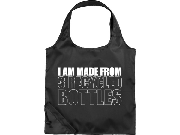 Сумка для шопинга «Packaway» из переработанного пластика, Цвет черный