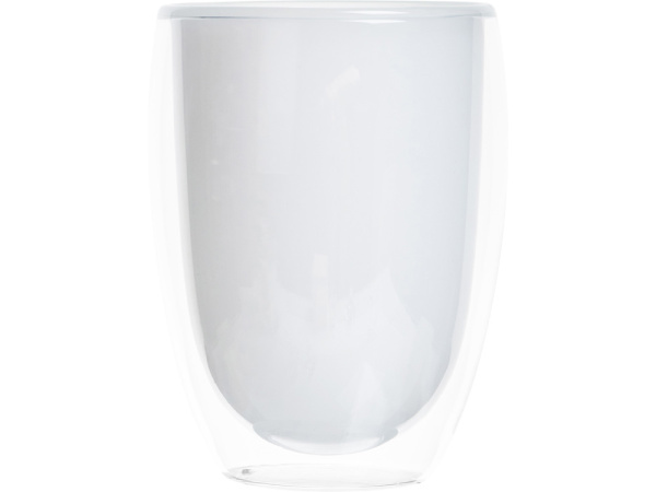 Стакан с двойными стенками «Creamy», Цвет белый, прозрачный