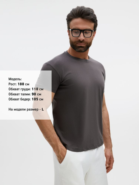 Футболка унисекс Regent 150, темно-серая, XS–3XL