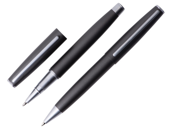 Подарочный набор ручек «Roosevelt»: шариковая и роллер, Цвет оружейная сталь