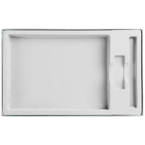 Коробка In Form с ложементом под ежедневник, флешку, ручку, ver. 2, серая, 29,7х18х3,5 см
