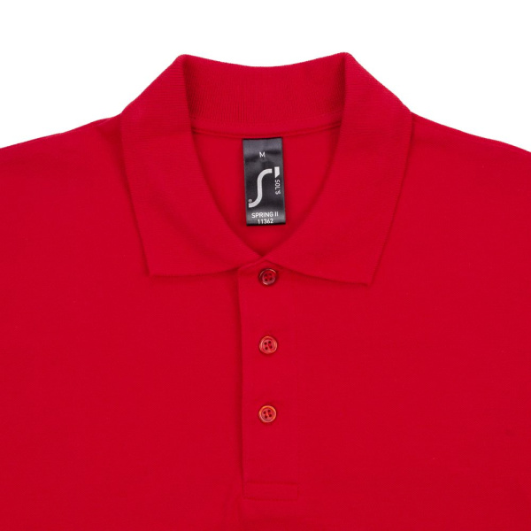 Рубашка поло мужская Spring 210, красная, S–5XL