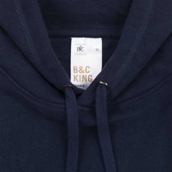 Толстовка с капюшоном унисекс King, темно-синяя, XS–4XL