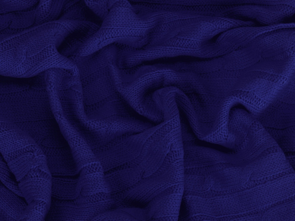 Плед акриловый «Braid NEW», Цвет темно-синий